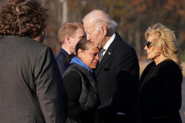 Joe Biden hugging someone 