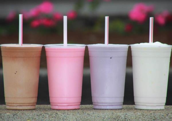 Assorted Milkshake flavors from Frugals.