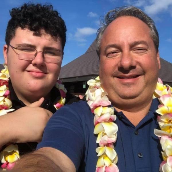 Sean Bloom and his dad Jay Bloom.