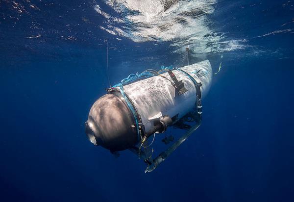 The Titan sub underwater.