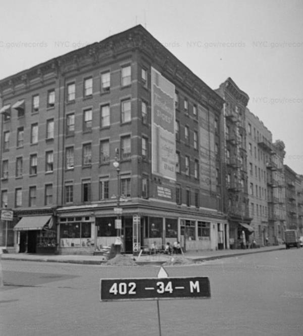 East Village sign in the 1940s