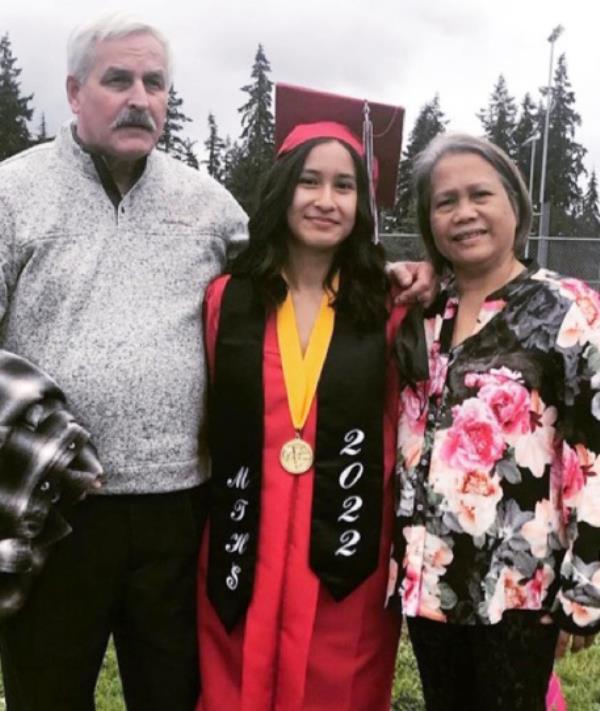 The family at graduation. 