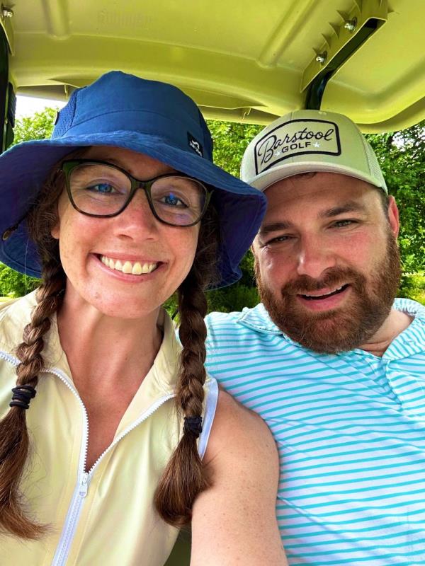 Blake Gober with his wife, Erica. 