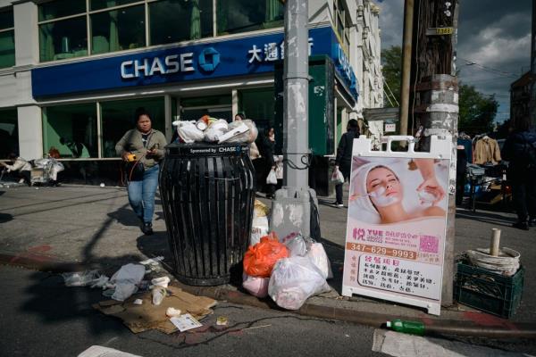 Trash on the side of the road