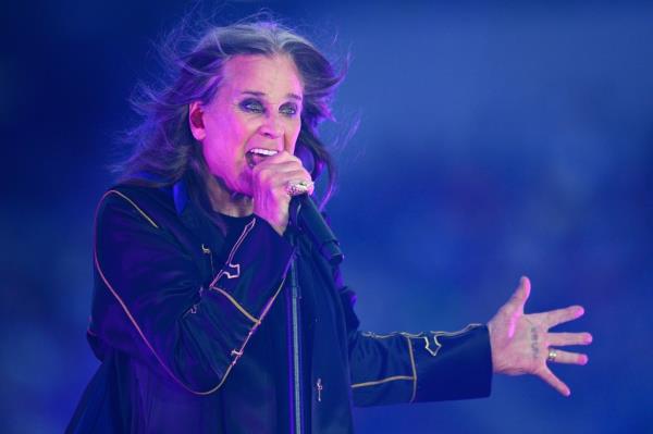 Ozzy Osbourne performs at halftime during the NFL game between the Buffalo Bills and the Los Angeles Rams on Sept. 8, 2022, at SoFi Stadium.