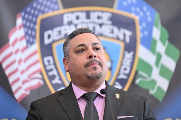 NYPD Commissio<em></em>ner Edward Caban at a news conference.