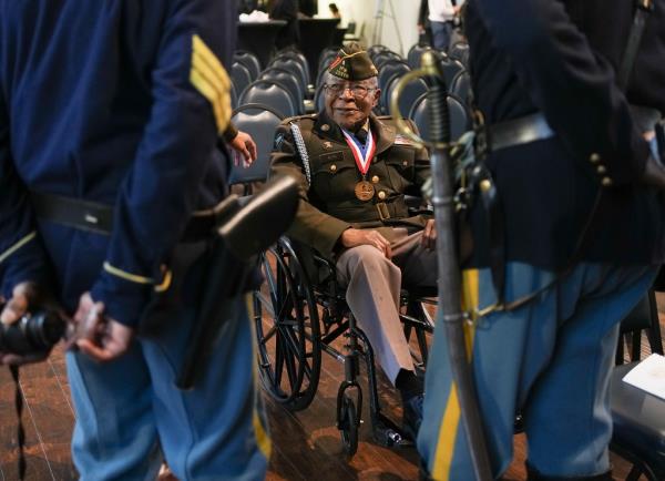 A soldier in a wheelchair. 