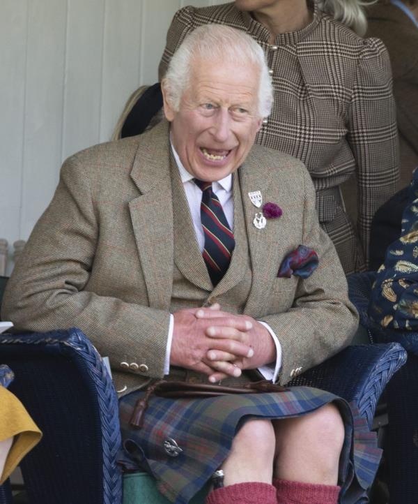 King Charles III at the Braemar Gathering highland games in Scotland, United Kingdom