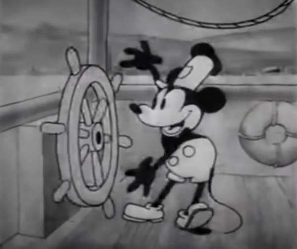 Mickey in the 1928 film. 