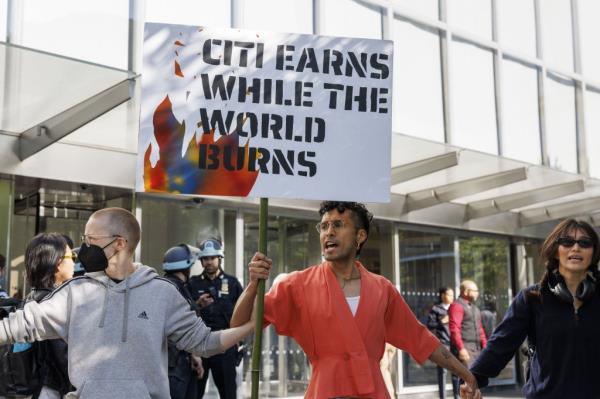 Climate protesters earlier this month.