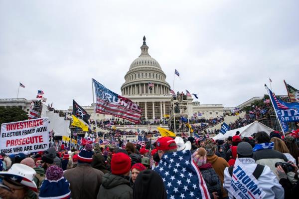 Rioters loyal to President Do<em></em>nald Trump rally at the U.S. Capitol in Washington, Jan. 6, 2021