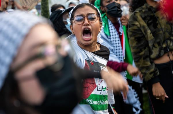 A pro-Palestine rally at Columbia University earlier this month. 