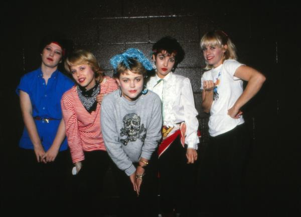 Los Angeles new wave band The Go-Go's, backstage at the Old Waldorf, San Francisco, USA, March 12, 1980 . 