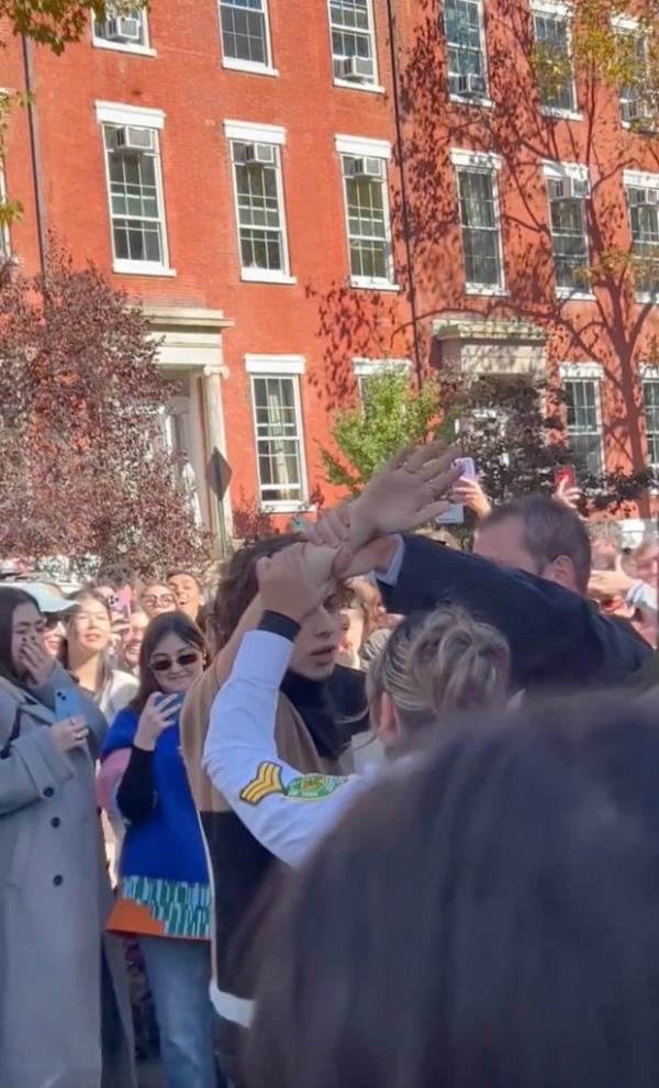 Chaos erupted at a Timothee Chalomet lookalike co<em></em>ntest in Washington Square Park on Sunday.