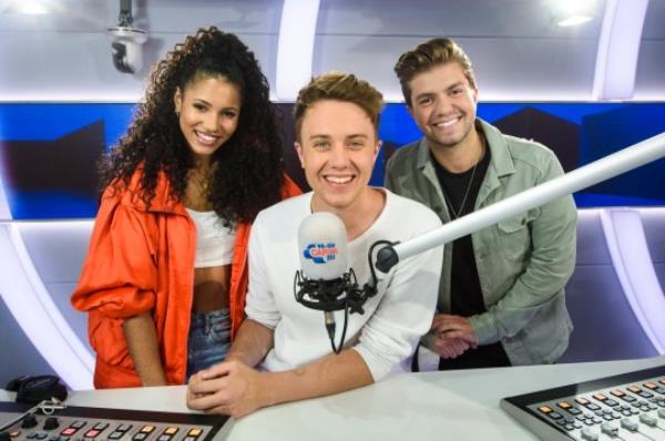 Roman Kemp, Vick Hope & So<em></em>nny Jay. 