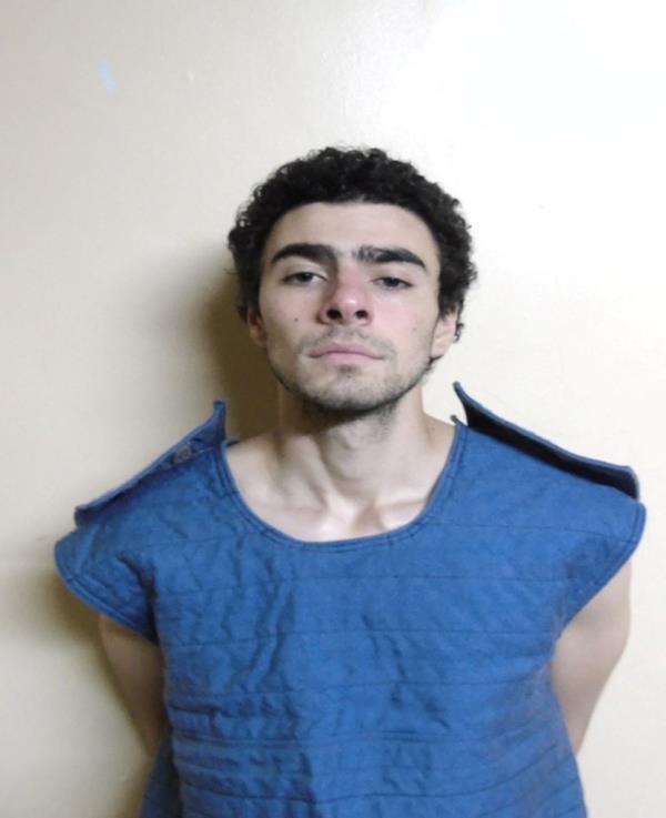 Luigi Mangione booking photo at correctio<em></em>nal facility in Huntingdon, Pennsylvania.