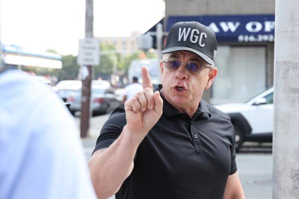 John Gotti Jr. argues with a reporter outside court after  his wife Kimberly and daughter Gianna had a court appearance at the  Nassau County District Court in Hempstead, New York.