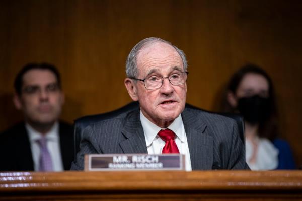 Ranking member of the Senate Foreign Relations Committee U.S. Sen. Jim Risch (R-ID) speaks during a Senate Foreign Relations Committee hearing on April 26, 2022 in Washington, DC.