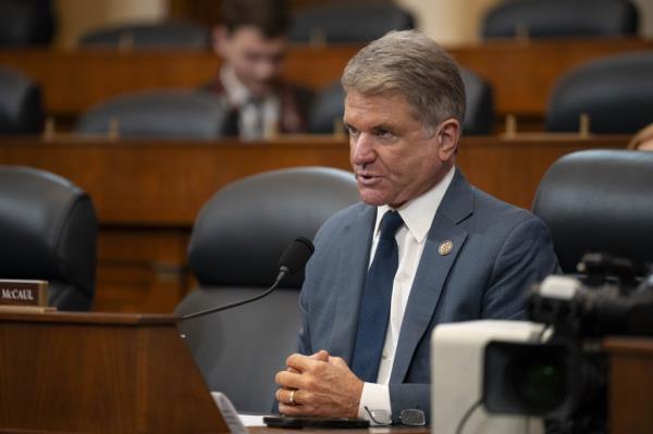 House Foreign Affairs Committee Chairman Michael McCaul speaks during a Bipartisan roundtable discussion with family members of Americans held hostages in Gaza hosted by the U.S. House of Representatives Foreign Affairs Committee in Washington D.C, USA on July 23, 2024.