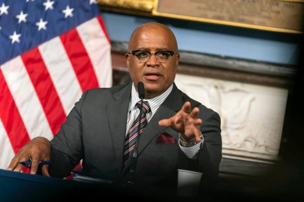 Deputy Mayor for Public Safety Philip Banks III during a news conference.