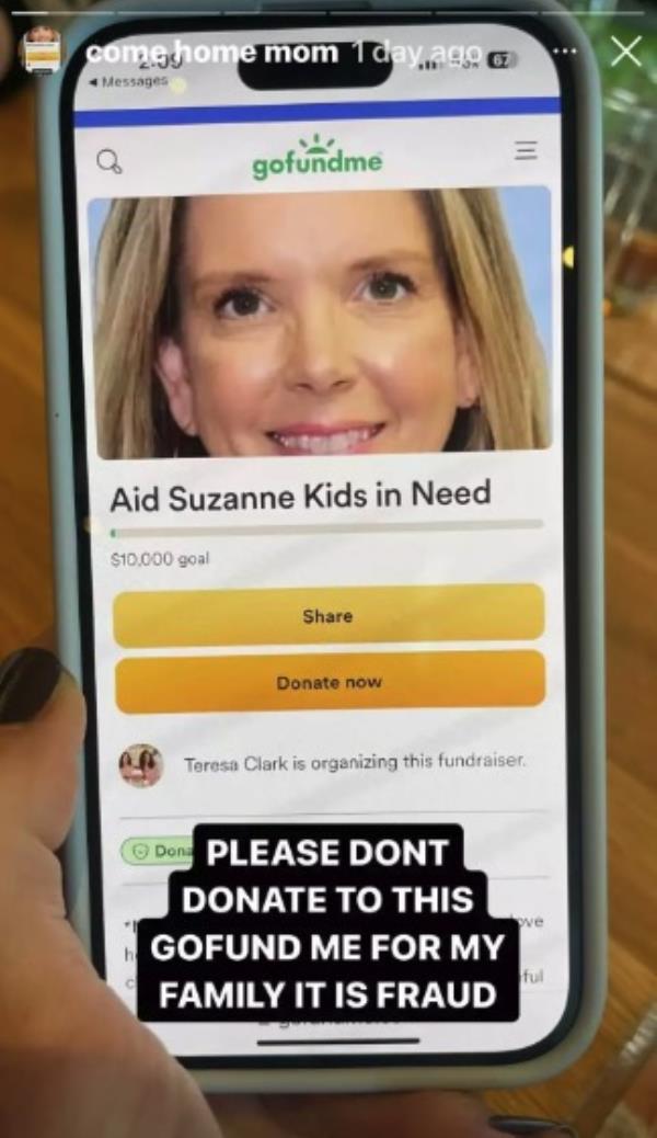 Suzanne Simpson's daughter used social media to warm of scam fundraisers.