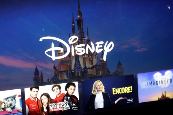 Disney Plus menu with logo displayed on computer screen.