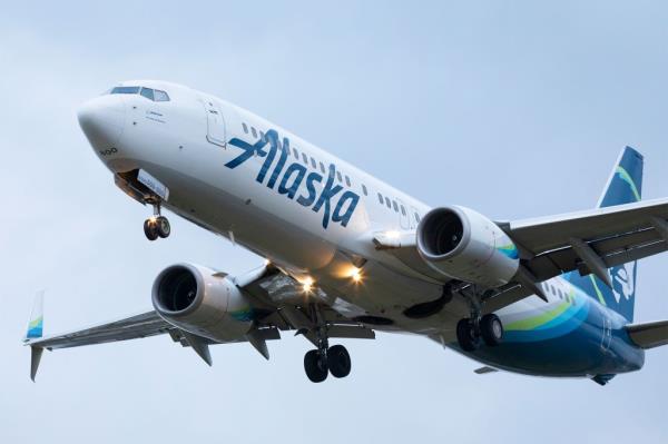 An Alaska Airlines plane.