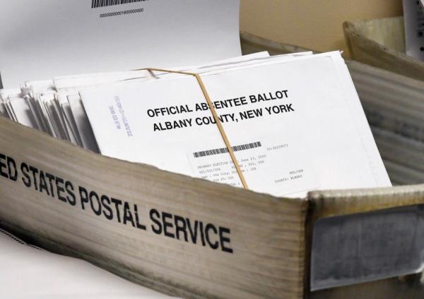 box of absentee ballots 