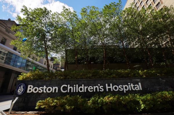 A photo of the outside of Boston Children's Hospital.