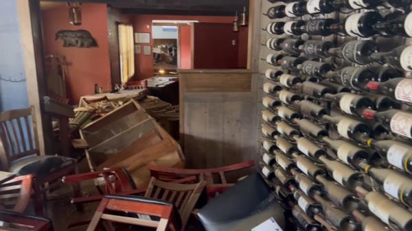 Flooding destroyed Sam's Steakhouse in Ludlow