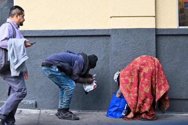 SAN FRANCISCO, CA - JUNE 06: Homeless people are seen in Tenderloin District of San Francisco, California, United States on June 6, 2023. (Photo by Tayfun Coskun/Anadolu Agency via Getty Images)