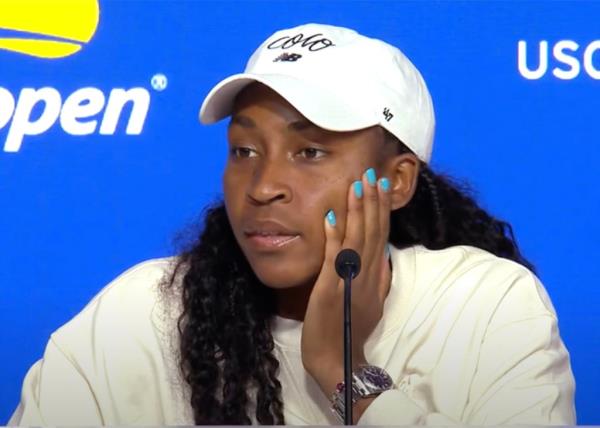 Coco Gauff talked a<em></em>bout the negative messages she's received o<em></em>nline after second-round win against Tatjana Maria at the 2024 US Open on August 28, 2024. 