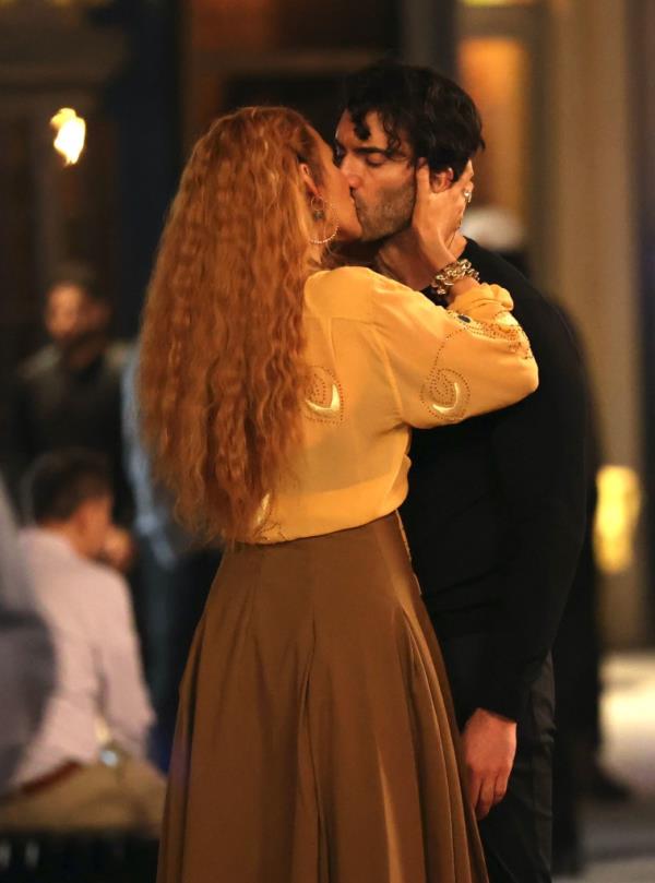 Blake Lively and Justin Baldoni are seen on the set of 