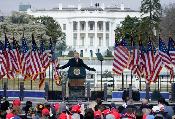 Do<em></em>nald Trump speaks at the Ellipse in Washington on Jan. 6, 2021.