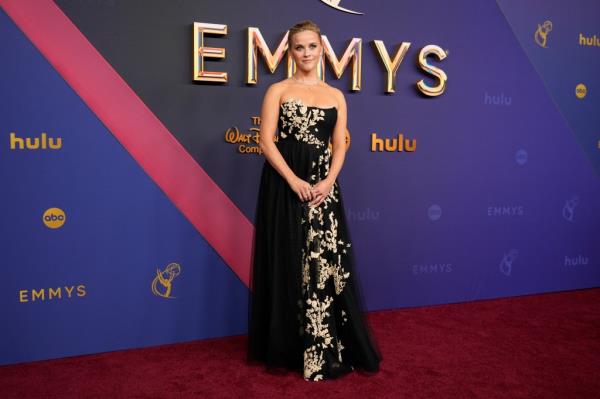 Reese Witherspoon arrives at the 76th Primetime Emmy Awards on Sunday, Sept. 15.