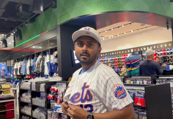 Hari Patel tells the Post why she supports the New York Mets Wednesday, Oct. 9, 2024.