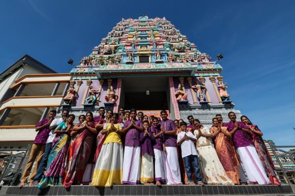 Hindus perform prayers in co<em></em>njunction with Deepavali at the Arulmigu Karumariamman Temple in Butterworth November 12, 2023. — Bernama pic