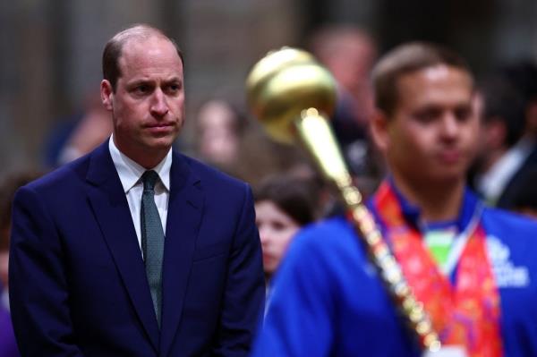 Prince William arrives for the annual Commo<em></em>nwealth Day service ceremony at Westminster Abbey in Lo<em></em>ndon on March 11.