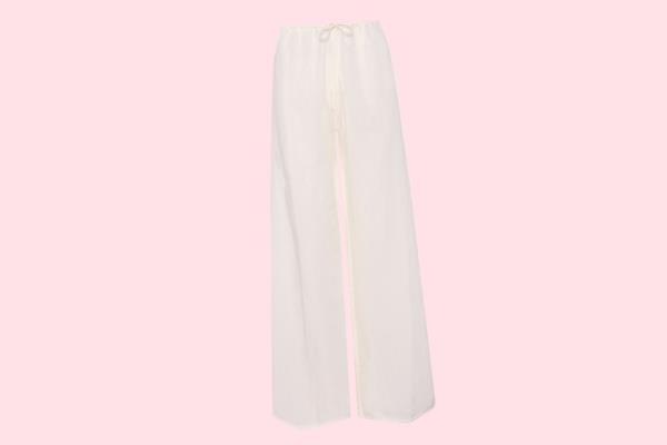 Image of a pair of flowy white pants