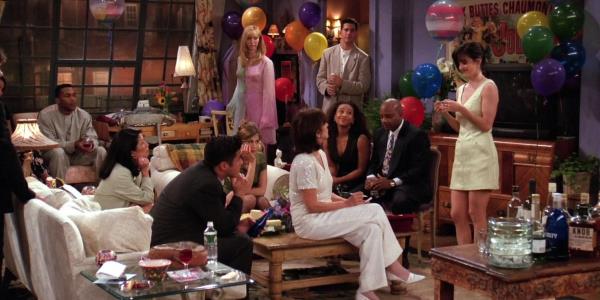 Monica's party in Friends The One With Two Parties