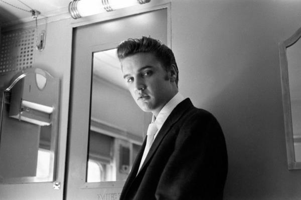 This image released by HBO shows Elvis Presley, the subject of aElvis Presley: The Searcher,a a two-part, three-hour docu<em></em>mentary that will premiere on April 14 on HBO. (HBO via AP)