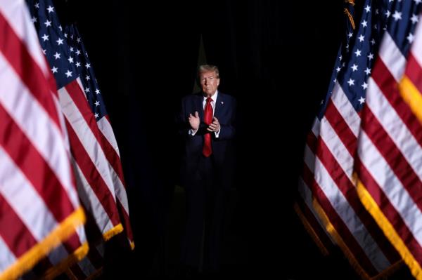 Trump held a rally in downtown Detroit on Friday night.