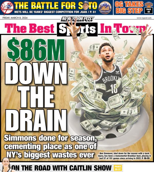 The Post's backpage after Simmons was shut down.