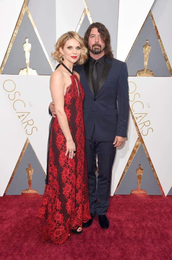 Dave Grohl, Jordyn Blum at the 2016 Oscars