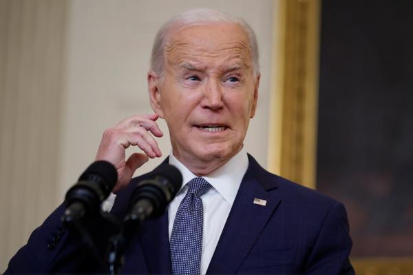 President Joe Biden delivers remarks on former U.S. President Do<em></em>nald Trump's guilty verdict in his hush-mo<em></em>ney trial.