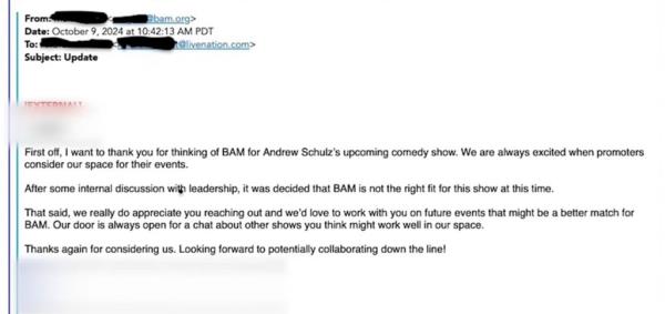 Email from BAM