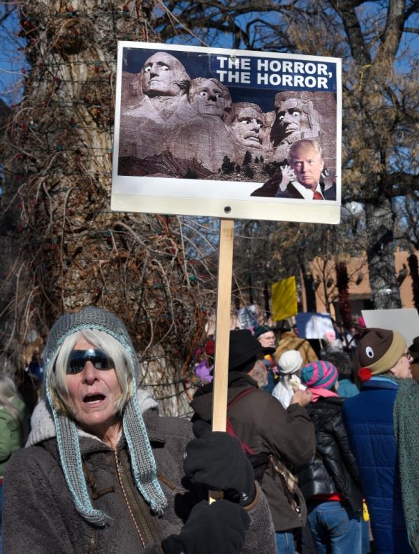 A photo of Native American protesters.