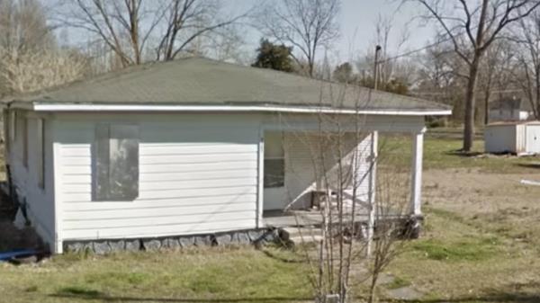 A white house in Pine Bluff, Arkansas which was sold at auction for just over $400