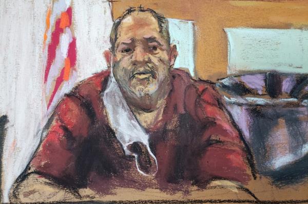 Harvey Weinstein courtroom sketch.