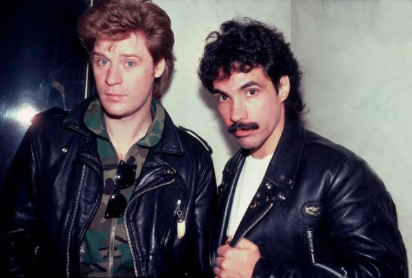 Daryl Hall and John Oates at the Whitehall Hotel in Chicago, Illinois, on November 5, 1981.